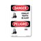 Signmission Safety Sign, OSHA Danger, 5" Height, Forklift Traffic Be Alert Bilingual, D-35-VI-1265 OS-DS-D-35-VI-1265 - alternate 1