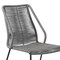 Homeroots Set of Two 22" Gray Metal Outdoor Dining Chair, 2PK 490253 - alternate 3