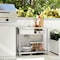 Wrightmaster 39.4 in. Stainless Steel 1-Compartment Commercial Kitchen Sink with Faucet and Dual Storage Shelves ZR-217248 - alternate 3