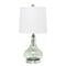 Homeroots 23" Sage Glass Round Table Lamp With White Drum Shade 643488 - alternate 2