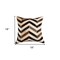 Homeroots Set of Two 18" Black Brown and Beige Chevron Cowhide Throw Pillows, 2PK 544590 - alternate 4