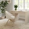 Martha Stewart Sora Upholstered Stationary Office Chair in Off White/Polished Brass CH-222119-CR-GLD-MS - alternate 5