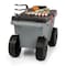 Pure Garden Rolling Garden Cart w/ Seat Plastic Storage w/ Bench & Interior Tool Tray Gardening Stool 50-LG1493 - alternate 5