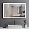 Fab Glass And Mirror LED Lighted Bathroom Mirror 20 x 30inch, Black Framed Wall Mounted Dimmable Vanity Mirror, Ant HC20X30-FB - alternate 2