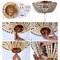 Jonathan Y Allison 15" 3-Light Shabby Chic Farmhouse Wood Beaded/Metal LED Flush Mount, Antique Gold/Cream JYL9019A - alternate 3