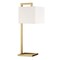Homeroots 26" Gold Metal Arched Table Lamp With White Square Shade 524314 - alternate 1