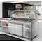 Koolmore 59 in. Two-Door Refrigerated Granite Top Pizza Prep Station with Refrigerated Condiment Pan Holder KM-RPCPS-2D59-GRT - alternate 3