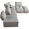 Homeroots Gray 100% Polyester Modular L Shaped Six Piece Corner Sectional 473563 - alternate 1