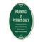 Signmission Parking By Permit Only Vehicles Without Permi, 12 Inch X 18 Inch Designer, Heavy Gauge Aluminum A-OV-G-1218-9803 - alternate 1