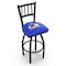 Holland Bar Stool Co 30" Blk Wrinkle Colorado Avalanche Swivel Bar Stool, Jailhouse Back L01830ColAva - alternate 1