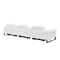 Homeroots 129" White Top Grain Leather Reclining Metal USB Sofa 720344 - alternate 4