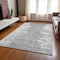 Homeroots 9' X 12' Silver Gray And Ivory Abstract Washable Indoor Outdoor Area Rug 582444 - alternate 5