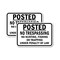 Signmission Posted Private Property No Trespassing No Hunting Fishi, 18'' X 24'', Heavy Gauge Aluminum, 2PK A-1824-2PACK-2888 - alternate 1