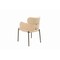Homeroots Beige and Gunmetal Boucle and Steel Dining Arm Chair 719094 - alternate 3