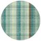 Homeroots 8' Sage Mint Green And Teal Blue Round Plaid Washable Indoor Outdoor Area Rug 614007 - alternate 3