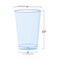 Smarty Had A Party 12 oz. Clear Blue Disposable Plastic Party Cups, 240PK 512C-BL-CASE - alternate 7