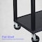 Luxor Utility Cart with Lipped Plastic Shelves, Thermoplastic Resin, 200 lb Load Capacity, 2 Shelves WT26E - alternate 4