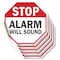 Signmission Stop Alarm Will Sound, 4 inch X 4 inch, Vinyl Decal, 5PK OC-D-5PACK-4-189 - alternate 1