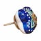 Homeroots Set of Eight Blue And Green Floral Ceramic Drawer Pull Knobs, 8PK 358076 - alternate 2