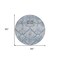 Homeroots 8' Sky Blue And Denim Blue Round Floral Washable Indoor Outdoor Area Rug 588866 - alternate 4
