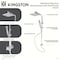 Kingston Brass Wall Mount Rain Drop Shower System with Hand Shower, Brushed Brass KSG2627D - alternate 4