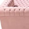 Homeroots Pink Velvet U Shaped Three Piece Sofa and Chaise Sectional With Toss Pillows 643893 - alternate 5