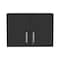 Homeroots 20in Black Wood Wall Mounted Storage Cabinet With Two Doors 479987 - alternate 1