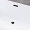 Kingston Brass 67" Acrylic Rectangular Double Ended Freestanding Tub with Drain, Glossy White/Matte Black VTSQ672923C410 - alternate 4