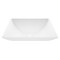 Vigo Hibiscus Modern White Matte Stone 16 in. L x 16 in. W x 5 in. H Square Vessel Bathroom Sink VG04004 - alternate 1