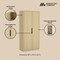 Manhattan Comfort Rivington 38in Bookcase Cabinet in Natural Oak - Set of 2 2-BC004-NA - alternate 3
