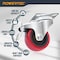 Powertec 2'' Swivel Plate Caster Wheels w/400 lbs Loads 2 with Brakes & 2 without, PU Castor Wheels, 4PK 17212N - alternate 5