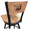 Holland Bar Stool Co 30" Blk Wrinkle Baylor Swivel Bar Stool, Laser Engraved Back L03830BWMedMplABaylorMedMpl - alternate 1