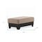 Homeroots 48" Taupe and Espresso Faux Leather And Microfiber Tufted Storage Ottoman 608925 - alternate 2