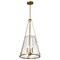 Nuvo Valentine, Large Pendant, Vintage Brass Finish, Hammered Glass 60/8267 - alternate 4