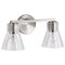 Nuvo Gianna, 2 Light Vanity, Brushed Nickel Finish, Clear Glass 60/8332 - alternate 7