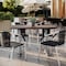 Flash Furniture 48" x 30" Outdoor Tabletop, Dark Brown, Seamless Surface Technology, 5" x 22" Silver T-Bases ST-REC3048-WBR-T0522S-GG - alternate 7