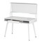 Homeroots 47" White Wood and Stainless Steel Computer Desk 723737 - alternate 4