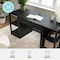Martha Stewart Kayden Single-Drawer Desk w/Dual 2 Tier Shelves in Black w/Oil Rubbed Bronze Hardware KHO-23042-TBSF2-BK-BK-MS - alternate 3