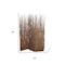Homeroots 84" Brown Wood Folding Three Panel Screen Room Divider 274854 - alternate 2
