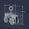 Newhouse Electric 1-5/8 in. Strut Channel 4-Wheel Trolley Assembly with Eye Loop, Zinc-Plated Steel, Silver 4WELT-158 - alternate 4