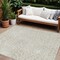 Homeroots 8' X 10' Beige And Ivory Geometric Washable Indoor Outdoor Area Rug 595052 - alternate 1