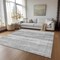 Homeroots 9' X 12' Silver Gray And Graphite Botanical Leaves Washable Indoor Outdoor Area Rug 581994 - alternate 6