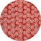 Homeroots 8' Red And Ivory Round Geometric Washable Indoor Outdoor Area Rug 583386 - alternate 5