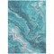 Homeroots 9' X 12' Teal Blue Gray And Ivory Abstract Washable Indoor Outdoor Area Rug 618212 - alternate 2