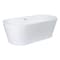 Kingston Brass 71" Acrylic Oval Double Ended Freestanding Tub with Drain, Glossy White VTDE713223T - alternate 1