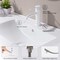 Kibi Circular Single Handle Bathroom Vanity Sink Faucet with Pop Up Drain C-KBF1008MW-KPW100MW - alternate 6