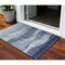 Homeroots 3' X 5' Light Blue And Dark Blue Abstract Washable Indoor Outdoor Area Rug 604965 - alternate 1