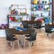 Regency Round Kee Adjustable Classroom Table W/ 4 Andy Stack Chairs, 48 in W, 48 in L, Neo Walnut TB48RNDNWAPGY45BK - alternate 3