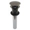 Kingston Brass Push Pop-Up Drain with Overflow, Black Stainless EV600VN - alternate 1