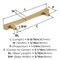 Amerock Pailou 5-1/16 inch (128mm) Center-to-Center Champagne Bronze Cabinet Pull, 25PK 25VMP37323CZ - alternate 3